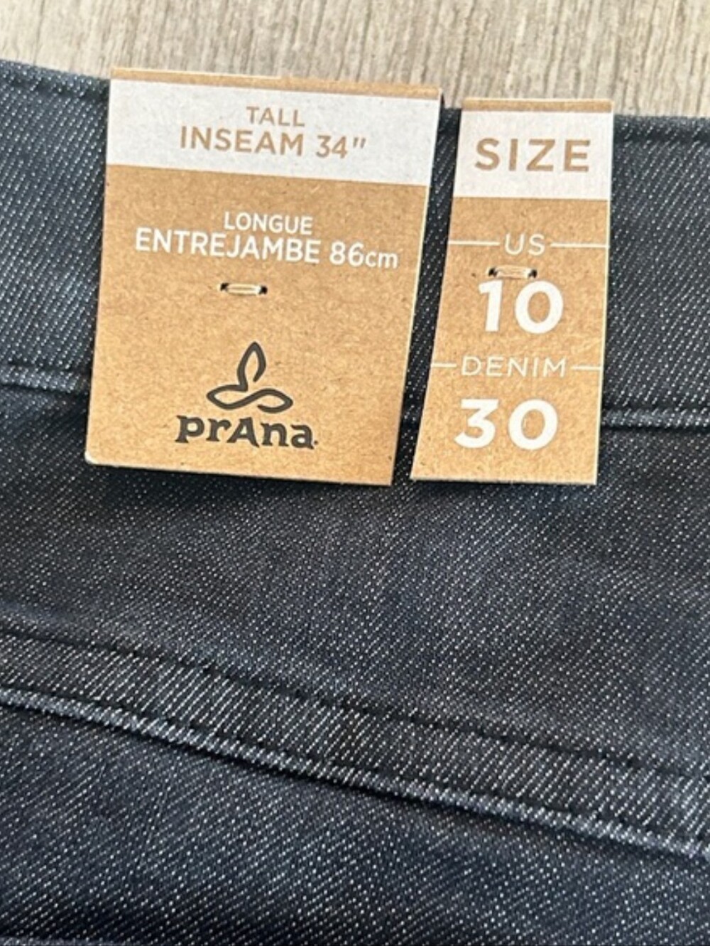 Prana Kayla High Rise Grey Skinny Jeans size 10 long TALL 15.5x34 NWT - Picture 4 of 5